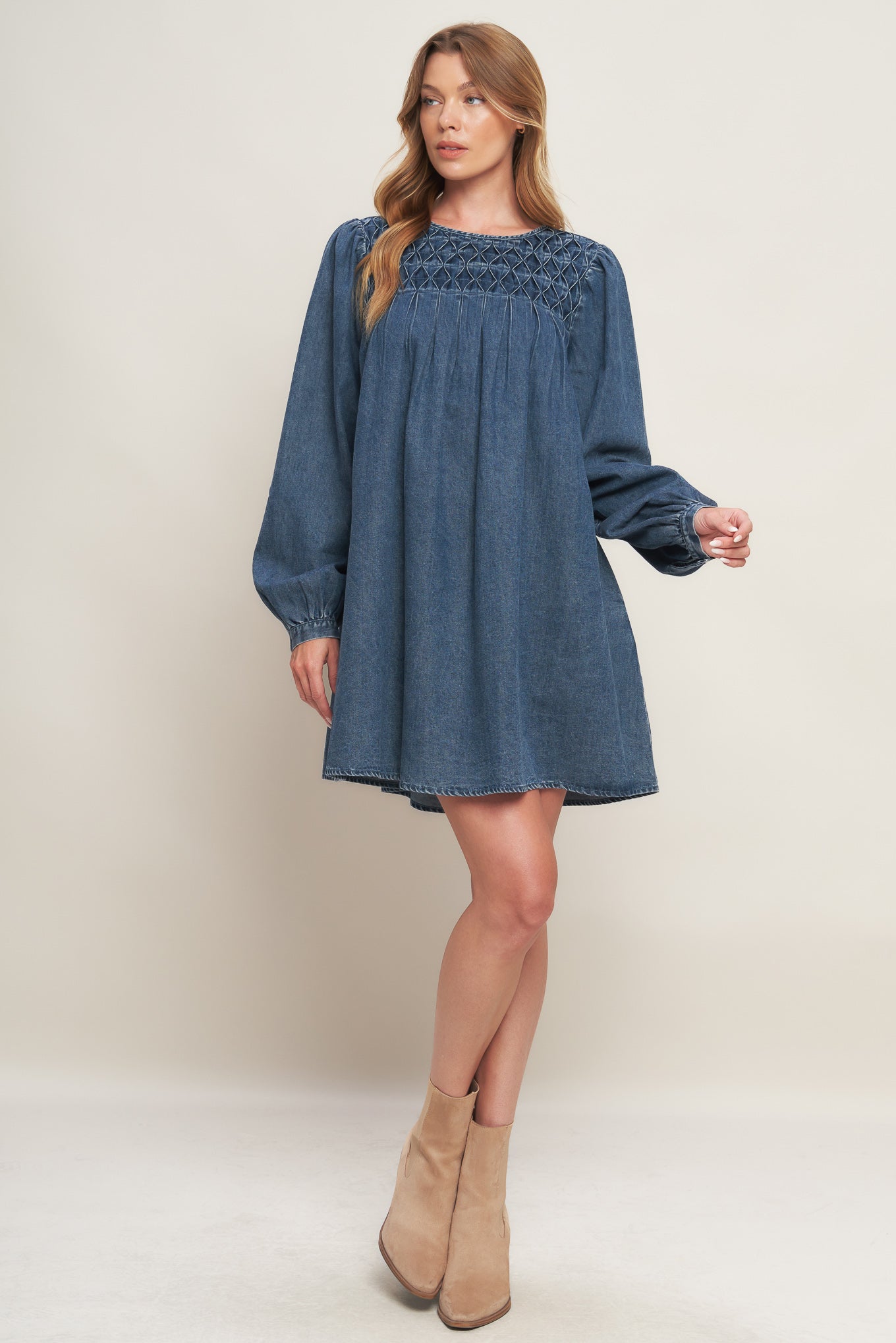 WEEKEND DENIM ICON MINI DRESS Flying Tomato